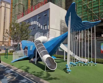 【陸地】鯨魚造型組合滑梯訂制