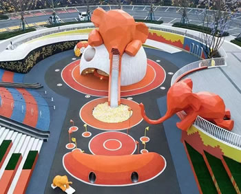 【陸地】大象造型創意滑梯訂制