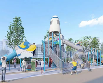 【陸地】火箭造型組合滑梯訂制