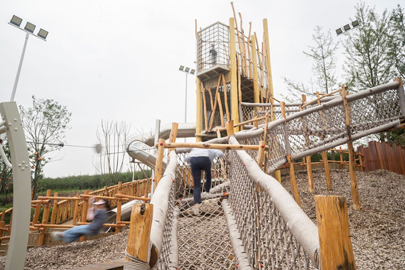 兒童爬網滑梯組合