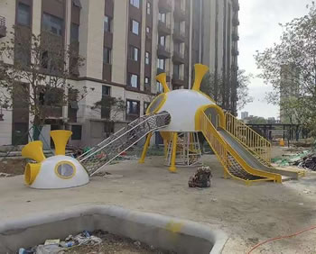 小區(qū)兒童滑梯攀爬設(shè)備定制