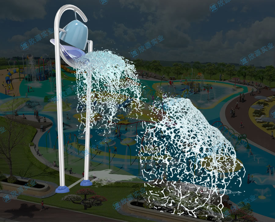 倒水桶戲水設備