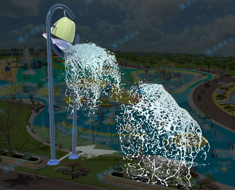 倒水桶戲水設備