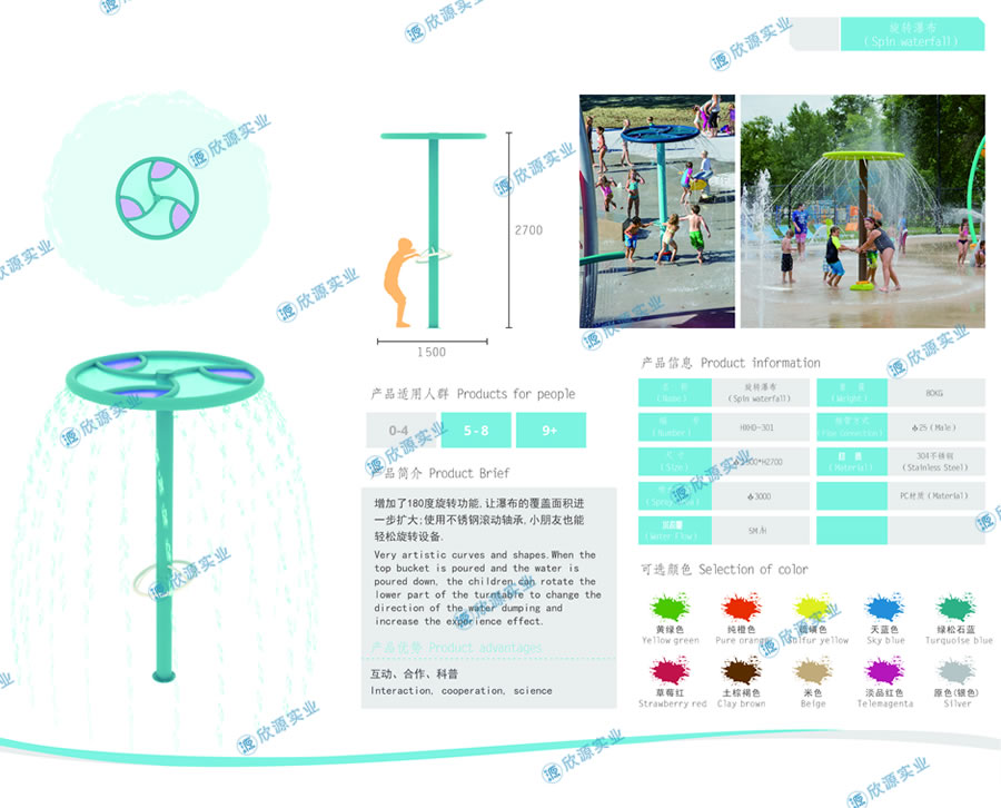 旋轉瀑布先生小品設備